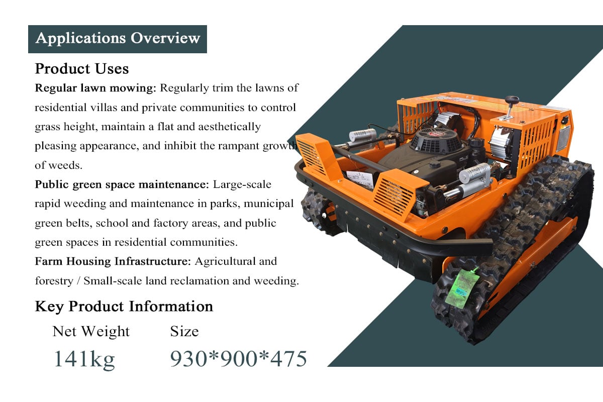 Main cover image: Zhaolu H550L-D crawler lawn mower for outdoor garden maintenance