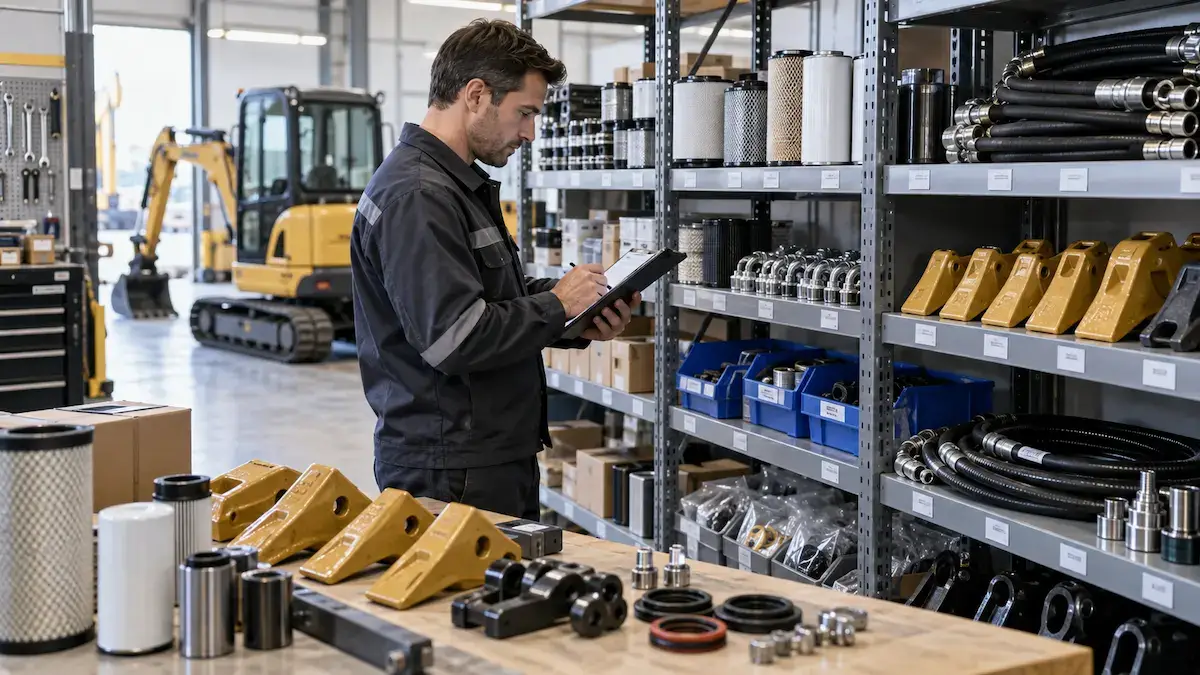 Dealer planning mini excavator spare parts inventory for after-sales support