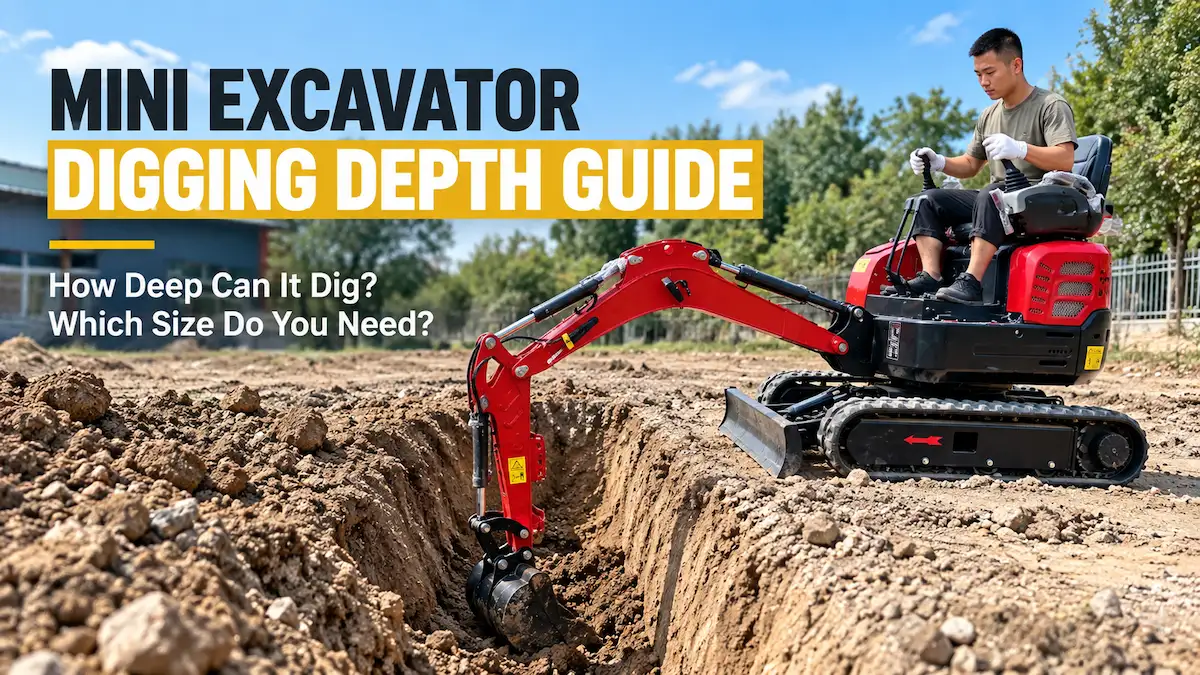 mini excavator digging depth guide with trench excavation